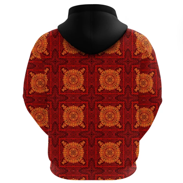 African Hoodie – Red Square Kitenge Hoodie