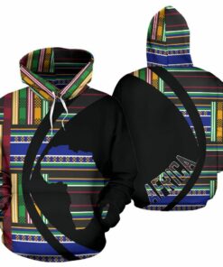 African Hoodie – Kente Cloth Emaa Da Circle Style Hoodie