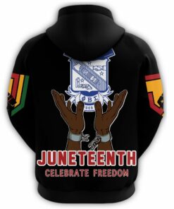 African Hoodie - Phi Beta Sigma Juneteenth Freedom Phi Hoodie