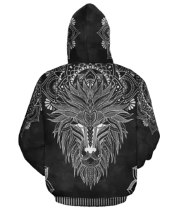 African Hoodie - Silver Lion Hoodie