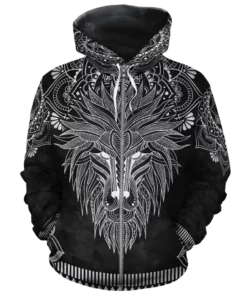 African Hoodie - Silver Lion Hoodie