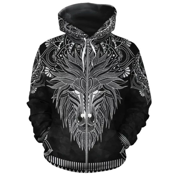 African Hoodie – Silver Lion Hoodie