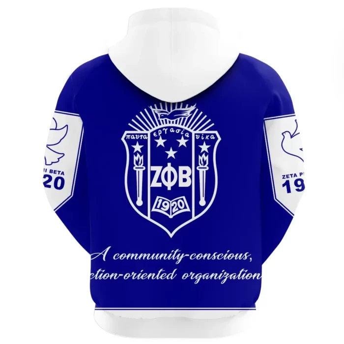 African Hoodie – Zeta Phi Beta Hoodie HBCU Style Hoodie