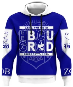 African Hoodie - Zeta Phi Beta Hoodie HBCU Style Hoodie