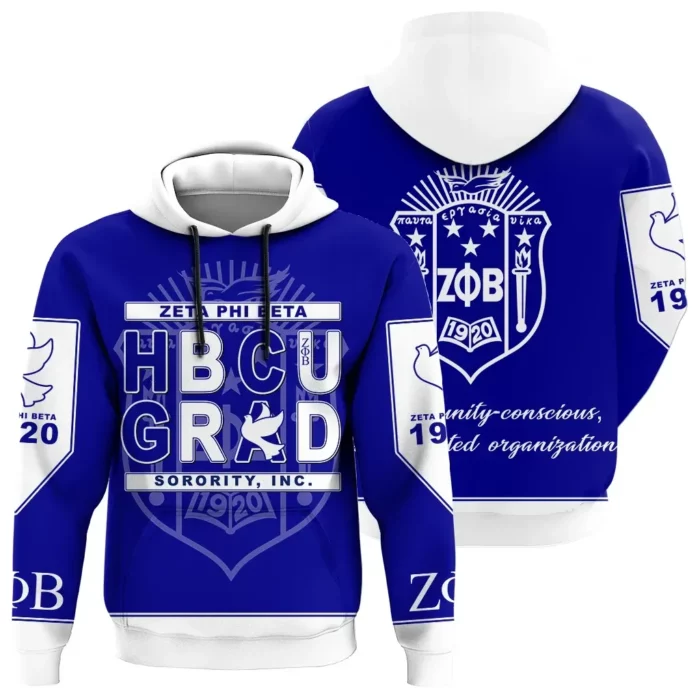 African Hoodie – Zeta Phi Beta Hoodie HBCU Style Hoodie