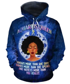 African Hoodie – Aquarius Queen Fleece Hoodie