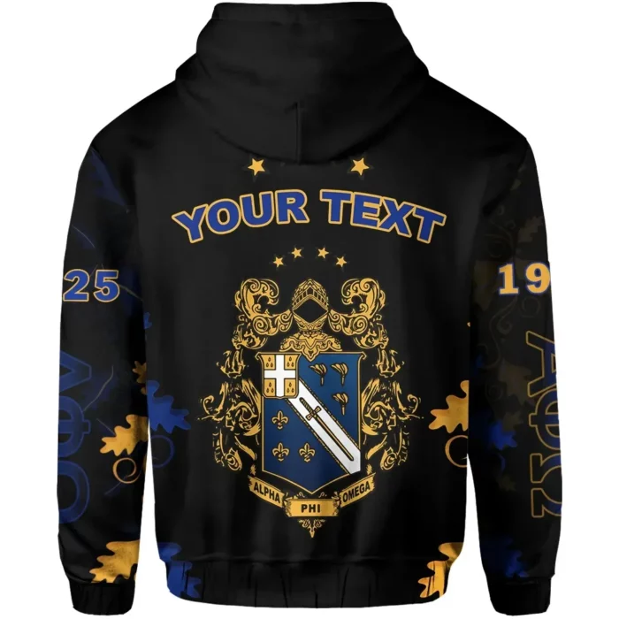 African Hoodie – Personalized Alpha Phi Omega mix Oakleaf APhiO Hoodie