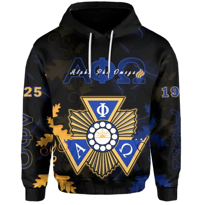 African Hoodie – Personalized Alpha Phi Omega mix Oakleaf APhiO Hoodie