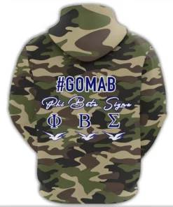 African Hoodie - Phi Beta Sigma Camouflage Style Hoodie