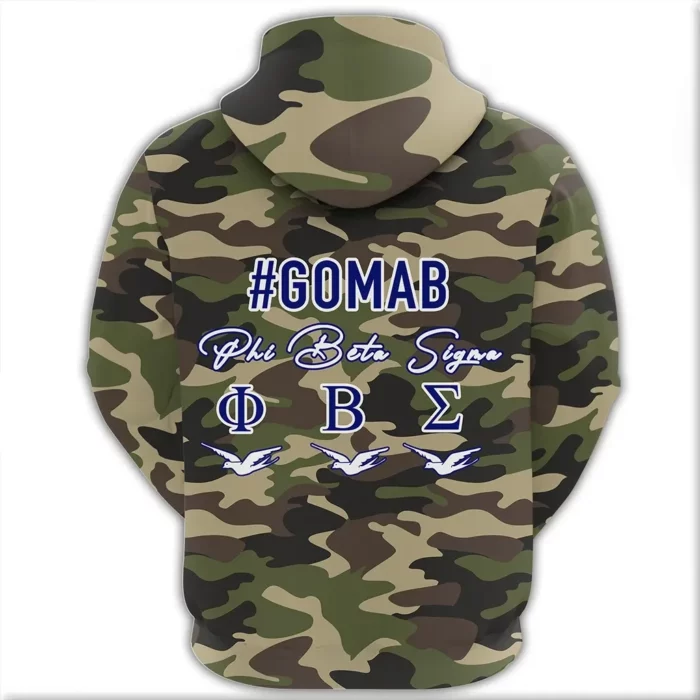 African Hoodie – Phi Beta Sigma Camouflage Style Hoodie