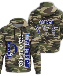 African Hoodie – Phi Beta Sigma Camouflage Style Hoodie