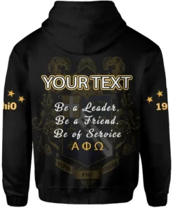 African Hoodie - Personalized Alpha Phi Omega THE SCOUT SIGN Hoodie