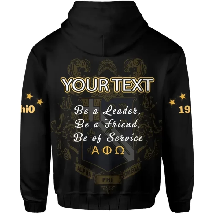 African Hoodie – Personalized Alpha Phi Omega THE SCOUT SIGN Hoodie