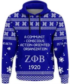 African Hoodie - Zeta Phi Beta Xmas Motto Hoodie