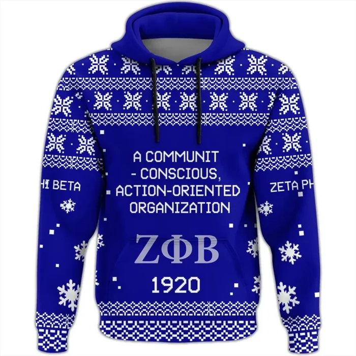 African Hoodie – Zeta Phi Beta Xmas Motto Hoodie