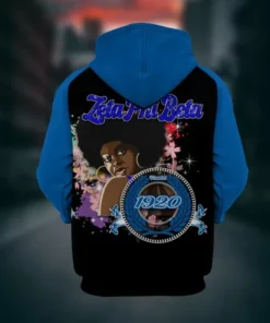 African Hoodie - Zeta Phi Beta Beautiful Black Girl Hoodie