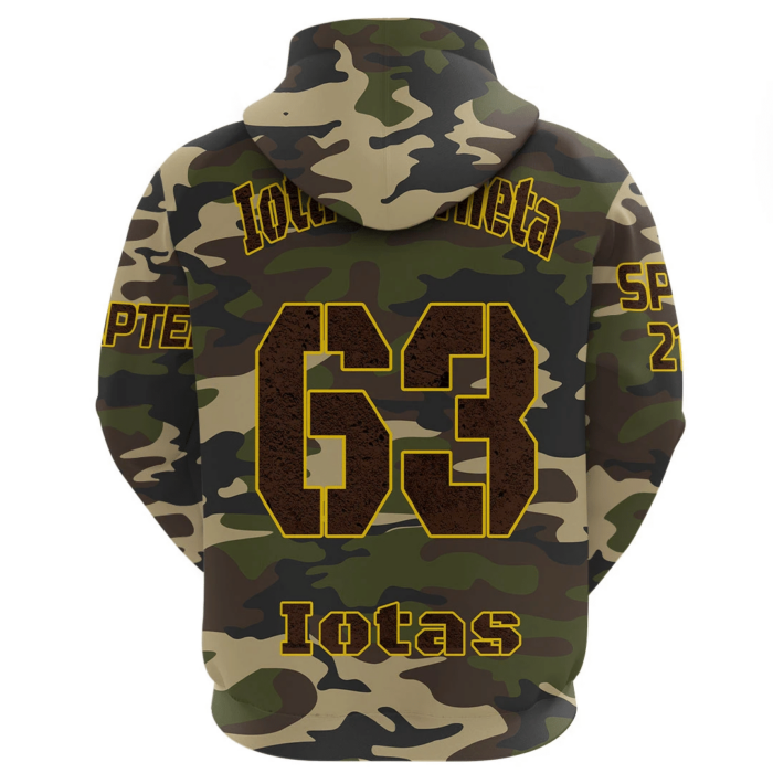 African Hoodie – (Custom) Iota Phi Theta Camouflage Hoodie