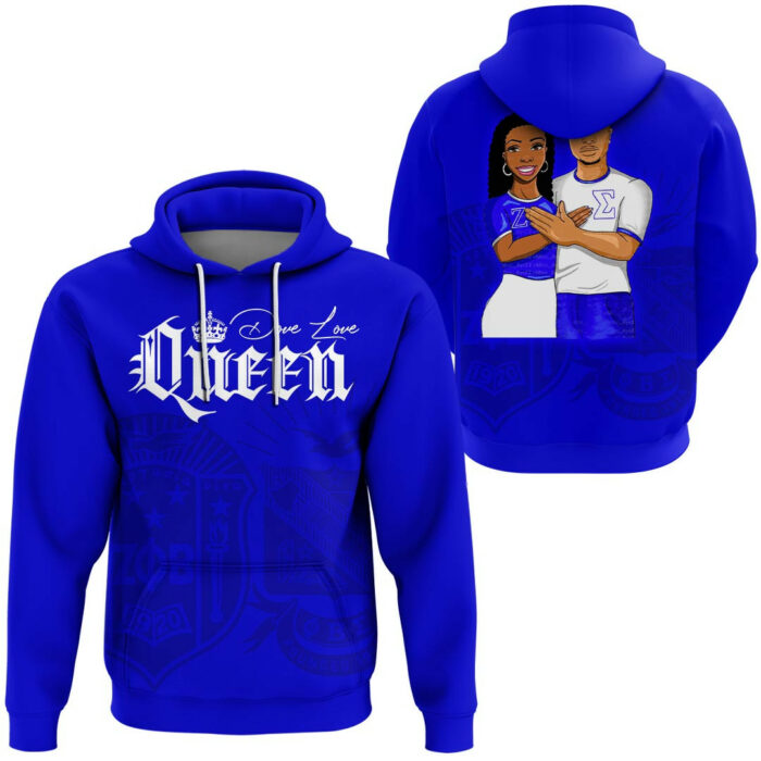 African Hoodie – Phi Beta Sigma and Zeta Phi Beta Couple Valentine Hoodie