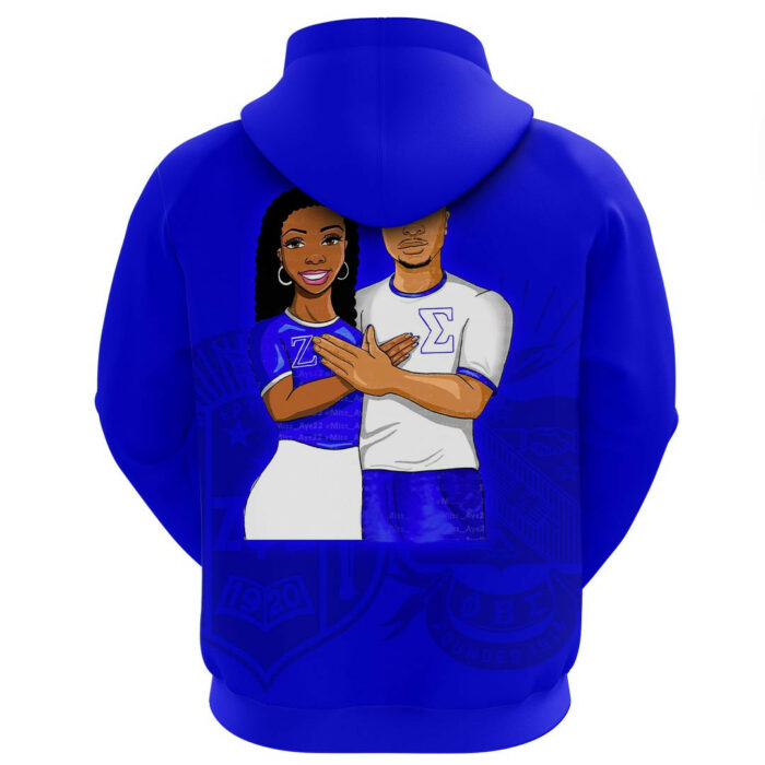 African Hoodie – Phi Beta Sigma and Zeta Phi Beta Couple Valentine Hoodie