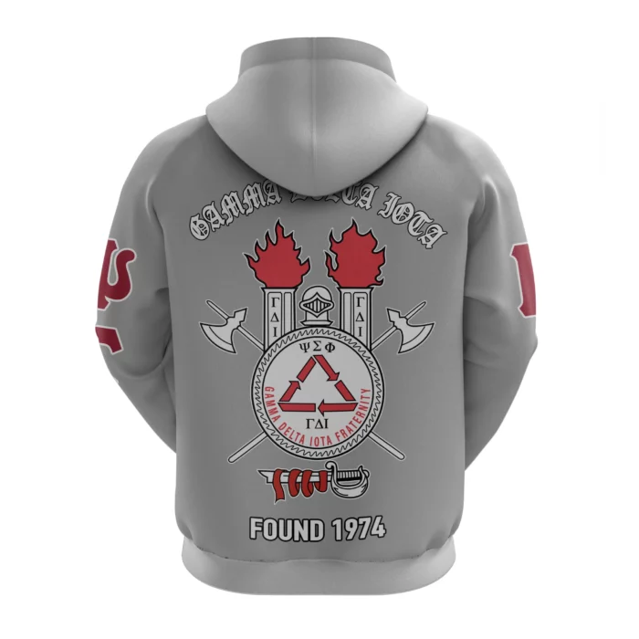 African Hoodie – Gamma Delta Iota Fraternity Grey Hoodie