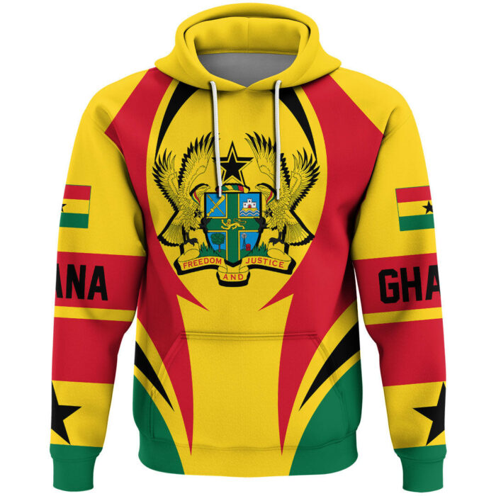 African Hoodie – Ghana Action Flag Hoodie
