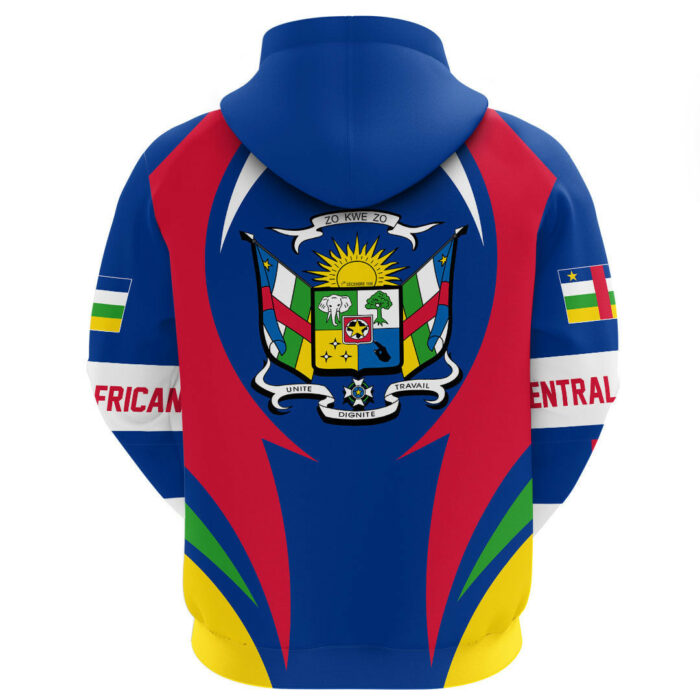 African Hoodie – Central Africa Action Flag Hoodie