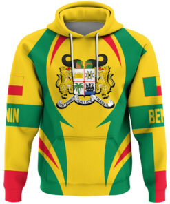 African Hoodie - Benin Action Flag Hoodie