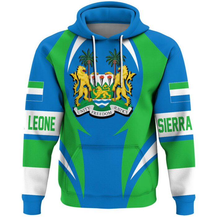 African Hoodie – Sierra Leone Action Flag Hoodie