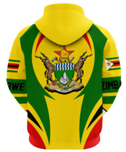 African Hoodie - Zimbabwe Action Flag Hoodie