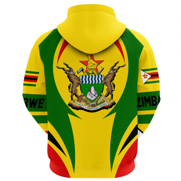 African Hoodie – Zimbabwe Action Flag Hoodie