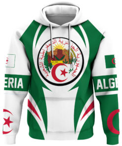 African Hoodie - Algeria Action Flag Hoodie