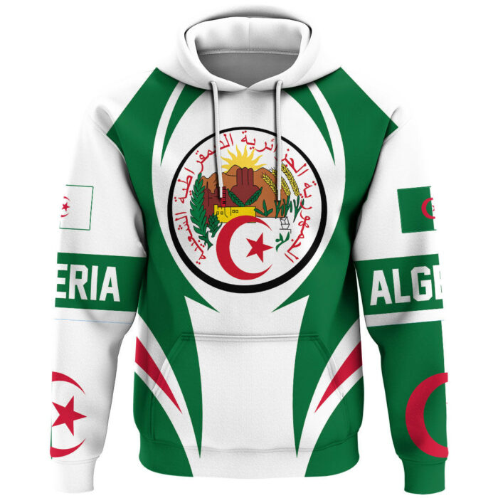 African Hoodie – Algeria Action Flag Hoodie