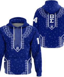 African Hoodie – Phi Beta Sigma Floral and Greek Letter...