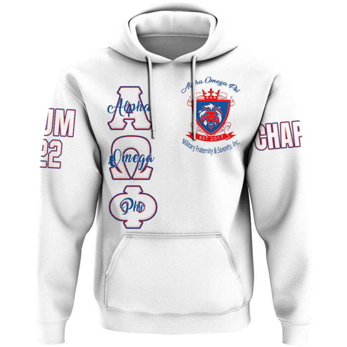 African Hoodie – (Custom) Alpha Omega Phi (White) Hoodie