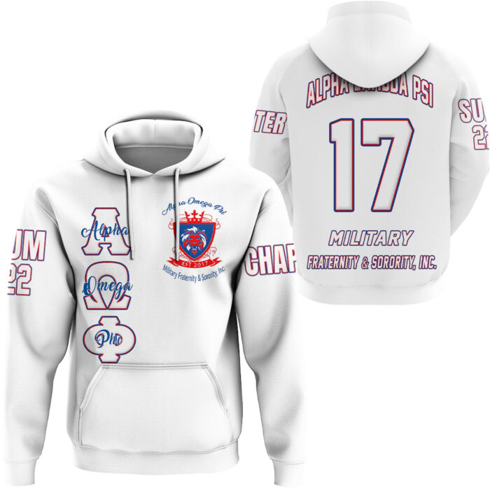 African Hoodie – (Custom) Alpha Omega Phi (White) Hoodie