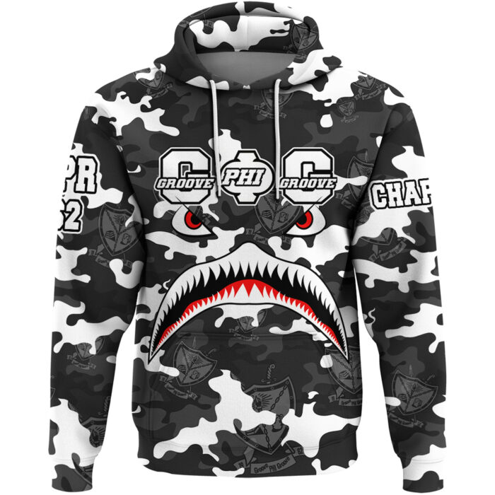 African Hoodie – Groove Phi Groove Full Camo Shark Hoodie