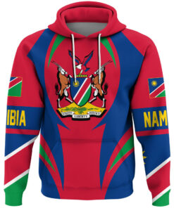 African Hoodie - Namibia Action Flag Hoodie