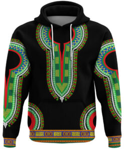 African Hoodie - South Sudan Dashiki Hoodie A5 Hoodie