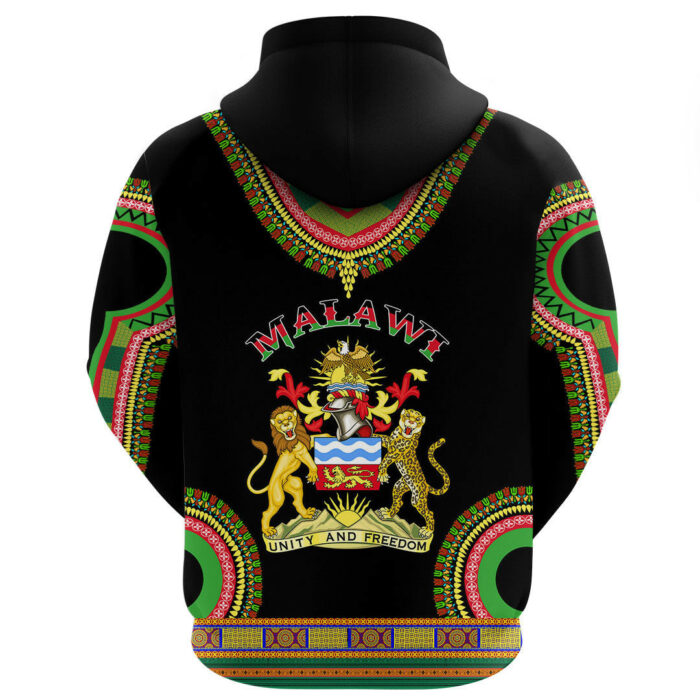 African Hoodie – Malawi Dashiki Hoodie A5 Hoodie