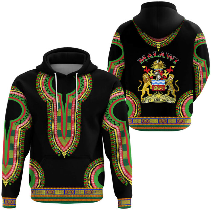 African Hoodie – Malawi Dashiki Hoodie A5 Hoodie