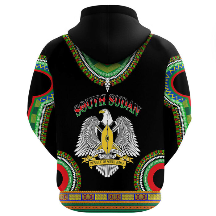 African Hoodie – South Sudan Dashiki Hoodie A5 Hoodie