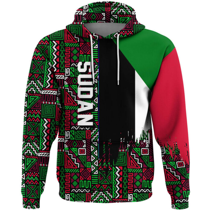 African Hoodie – Sudan RGB Pattern Hoodie