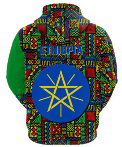 African Hoodie - Ethiopia RGB Pattern Hoodie