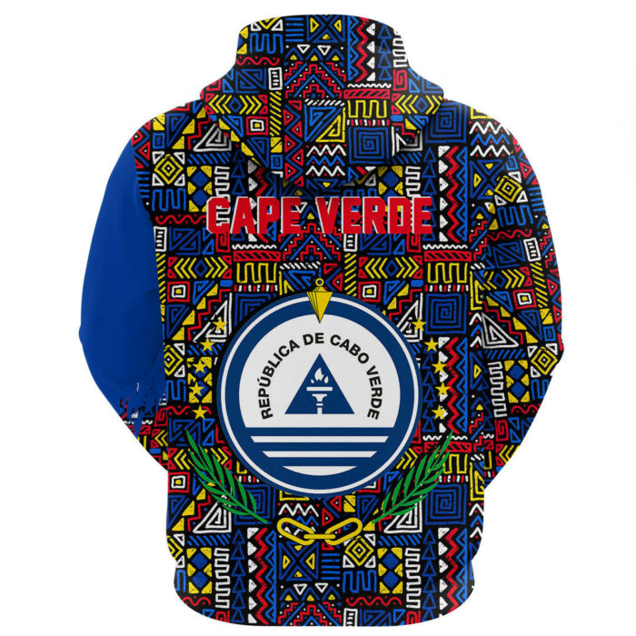 African Hoodie – Cape Verde RBG Pattern Hoodie A4 Hoodie