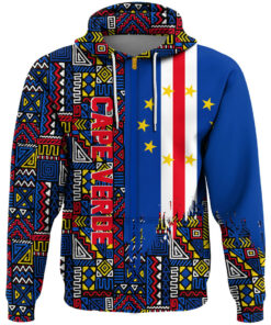 African Hoodie - Cape Verde RBG Pattern Hoodie A4 Hoodie