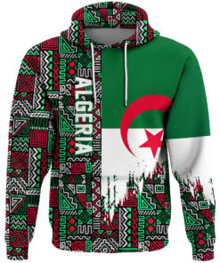 African Hoodie – Algeria RBG Pattern Hoodie A4 Hoodie