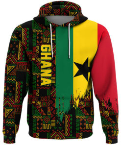 African Hoodie – Ghana RGB Pattern Hoodie