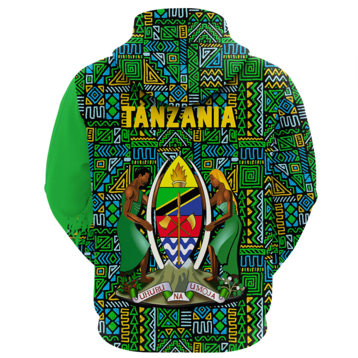 African Hoodie – Tanzania RBG Pattern Hoodie A4 Hoodie
