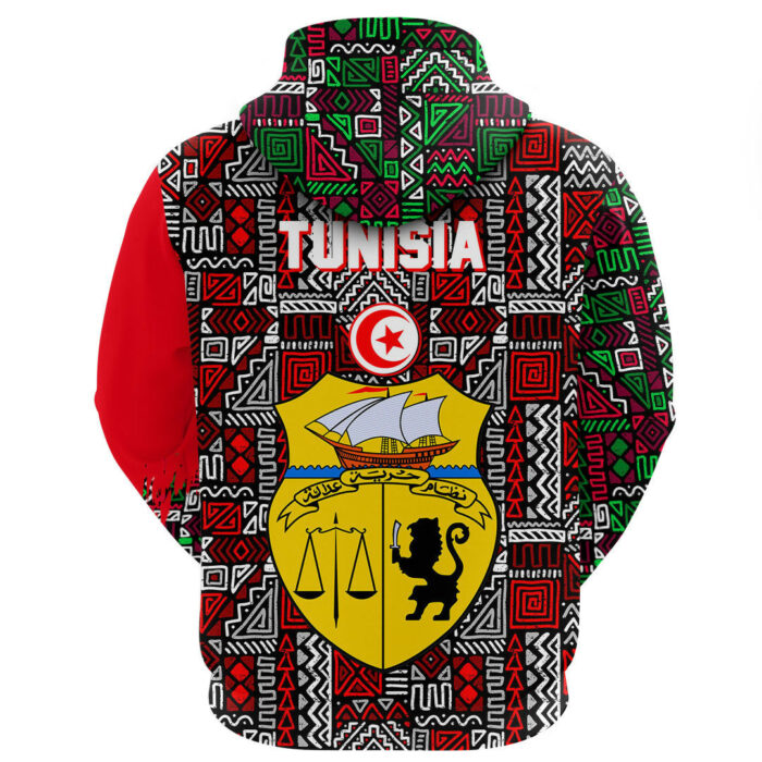 African Hoodie – Tunisia RBG Pattern Hoodie A4 Hoodie