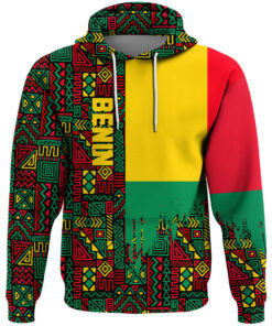 African Hoodie – Benin RBG Pattern Hoodie A4 Hoodie